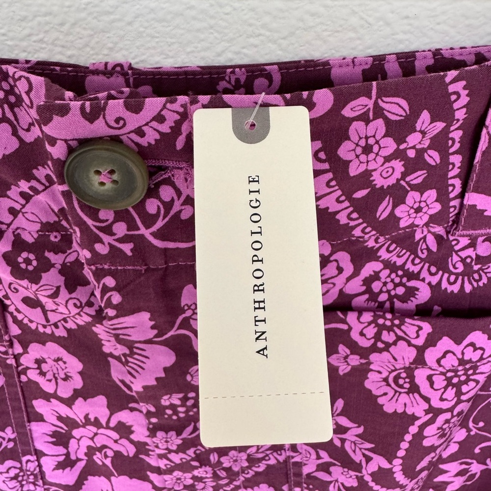 Maeve by Anthropologie The Colette Skirt: Mini Edition Purple Paisley- XL, NWT - Picture 4 of 4